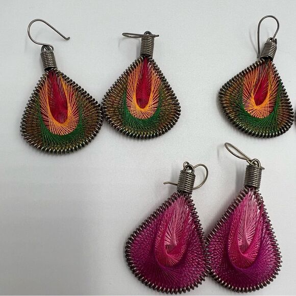 Set of 3 Thread Earrings - Picture 3 of 8